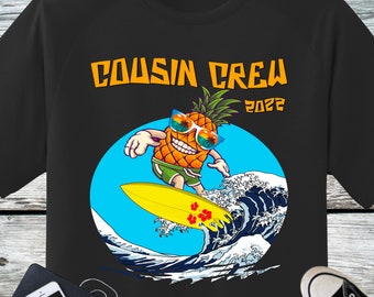 COUSIN CREW T-SHIRT | Neef overhemden, familieshirts; familie vakantie shirt; strandvakantie; grote neef shirt; bijpassend Family Crew shirt
