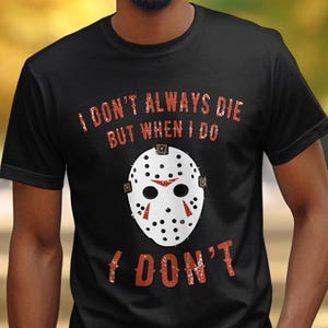 Horror Movie Killer V-Neck T-Shirt, Jason Mask V- Neck Shirt, Halloween Costume, Halloween Friday The 13th Apparel, Horror Movie Fan Gift