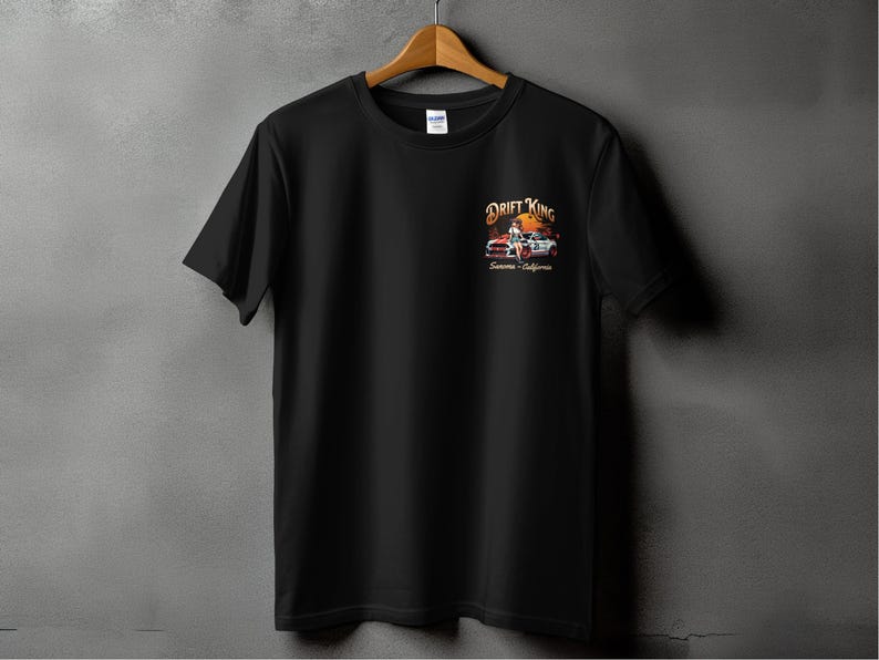 Drift King T-shirt, Car Lovers Gift, JDM Apparel, Racing Enthusiast Tee, Street Racer Shirt, Cool Graphic Tee, Mens Casual Wear