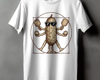 Funny Pickle Ball T-Shirt, Vitruvian Pickle Ball Shirt, Funny Pickle Ball Shirt, Unique Pickleball T-Shirt, Cute Gift for Pickleball Players
