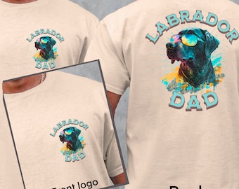 Camicia Labrador al cioccolato / Divertente cane Labrador con occhiali / Papà Labrador / Mamma Labrador / Camicia papà cane / Labrador Retriever T-Shirt