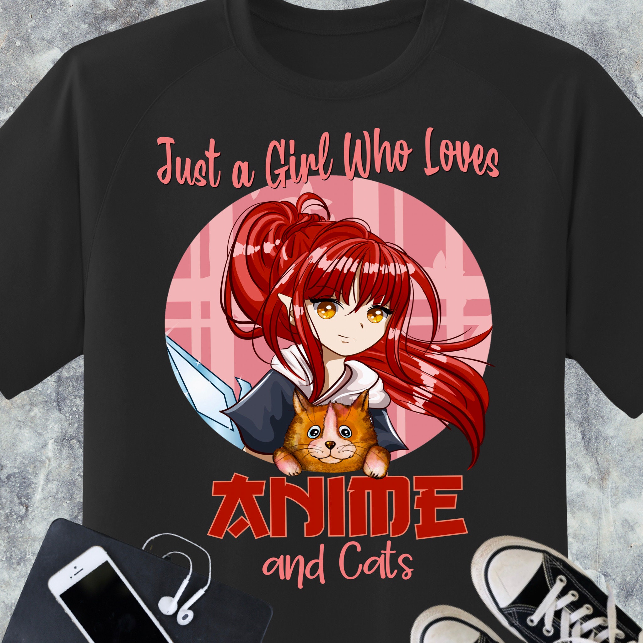 Just A Girl Who Loves Anime Shirt Otaku Clothing Gifts for Teen