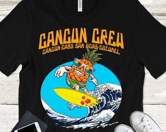 T-shirt de vacances en famille à Cancun, vaca mode Cozumel Cabo San Lucas summer beach shirt, chemise de vacances d’équipage Family Squad,