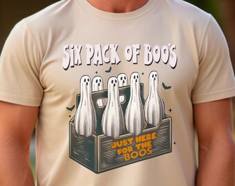 Funny Halloween Ghost Shirt: Six Pack of Boos Tee