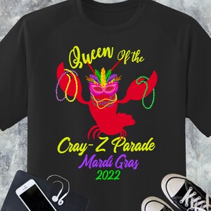 Mardi Gras Shirt,  Mardi Gras T-shirt, Womens Mardi Gras shirt,  Mardi Gras Tee, Fat Tuesday T-shirt, Mardi Crayfish, Mardi Gras Beads