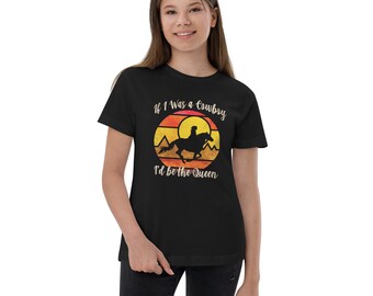 If I Was A Cowboy I’d Be The Queen, Miranda Lambert concert music shirt, country western music fan Youth, XS thru XL, Short Sleeve Tee