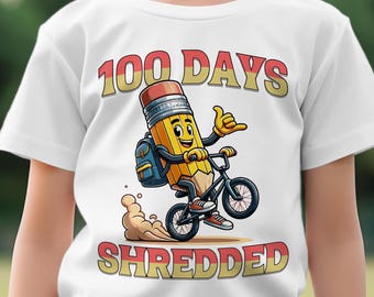 100 Tage Schule Shirt, Happy 100 Tage Shirt, 100. Schultag BMX Rider Shirt, 100 Tage Smarter Shirt, Ich überlebte 100 Tage T-Shirt