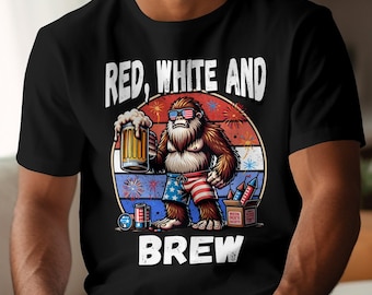 Juli 4 Shirt, Bignut Stolz Rot Weiß und Blau Flagge Shirt, Bigfüße Liebhaber Shirt, Sasquatch 4. Juli Shirt, USA
