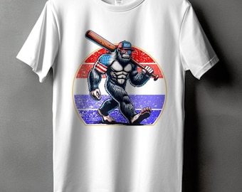 Baseball Player T-Shirt, Digital Download Clipart Sports Sublimation Design, Baller Graphics for Kids Custom Baseball Png, Big Foot Baseball