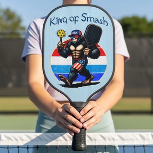 Unique Big Foot &quot;King of Smash&quot; Pickleball Paddle, Gift for Pickleball Players, Gift for Sports Fan, Collectable Pickleball Racket