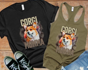 Corgi Momma / Corgi Mom / Regalos divertidos de Corgi / Regalo para mamá de perro / Camiseta para mujer dueña de perro / Camiseta Corgi / Amante de Corgi / Amante de perros