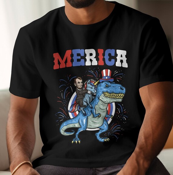 Merica Abe Lincoln Unicorn T-Rex Dinosaur Shirt 4th Of July Merica Abe Lincoln Unicorn T-Rex Dinosaur Shirt 4th Of July