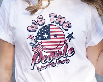Camiseta del 4 de julio, Camiseta de "Nosotros, el pueblo", Camiseta con la bandera estadounidense, Camisetas de la Constitución, Camiseta de la libertad, Camiseta del Día de la Independencia, Estados Unidos fundado en 1776