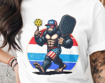 Funny Pickle Ball T-Shirt, Big Foot Pickle Ball Shirt,Funny Pickle Ball Shirt, Unique Pickleball T-Shirt, Cute Gift for Pickleball Players