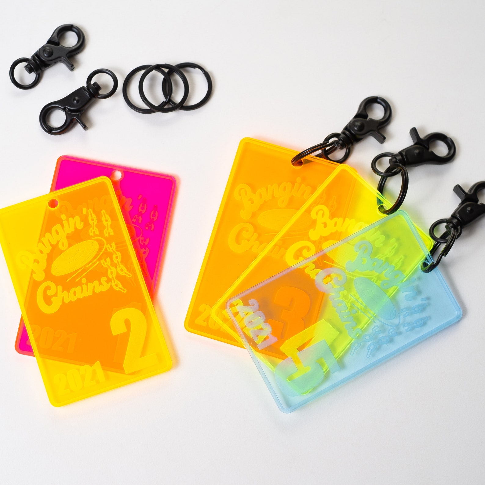 Acrylic Disc Golf Bag Tag Custom Logo Etsy
