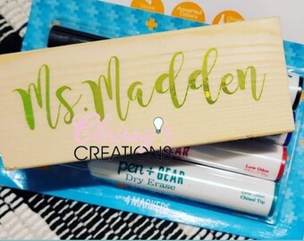 Teacher Appreciation Teacher Gifts Teach Dry Eraser Personalized Gifts End of School Year First Day of School Supplies Dry Erase Markers