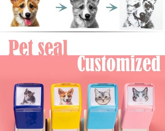 bookbinding supplies sydney Custom Pet Head Portrait Stamp, Custom Cat & Dog Stamp From Photo, Personalize Stamp on Assignments, Kids Stamp, Valentine's Day Gift