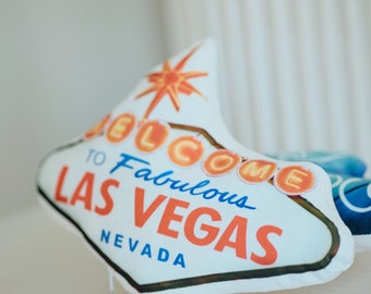 Personalized Slogan Pillow, Large Pillow, Text Pillow, Las Vegas Pillow, Funny Gift for Him, Community Pillow, Nursery Decor Cushion
