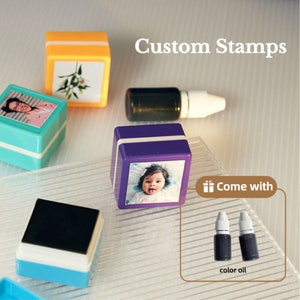 Aangepaste hoofd portret stempel, aangepaste huisdier stempel van foto, personaliseren stempel op opdrachten bruiloft uitnodigingen baby douche kinderen bloemen stempel