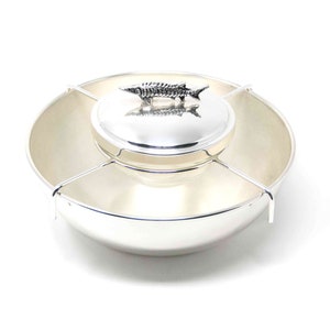 Silver Sturgeon Top Bowl Caviar Server