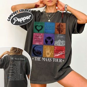SJM Tour Comfort Colors Shirt, The Mass Tour Shirt, Acotar Shirt, Crescent City Merch, Throne Of Glass Shirt Merch, SJM Merch