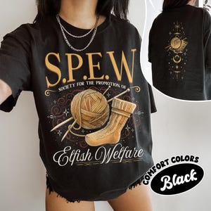 Wizard SPEW Club Shirt Comfort Colors,Magic School T Shirt, Fantasy Novel Apparel, Gift For Book Lover