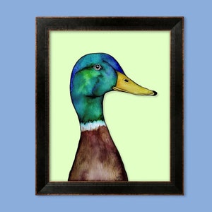 MALLARD DUCK PRINT/Nursery art/Gallery wall prints/Gift for animal lover/Wall décor