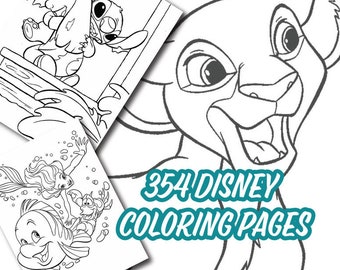 Download Disney Coloring Book Etsy
