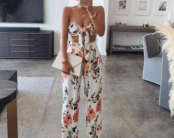 Floral Loose Pants Etsy