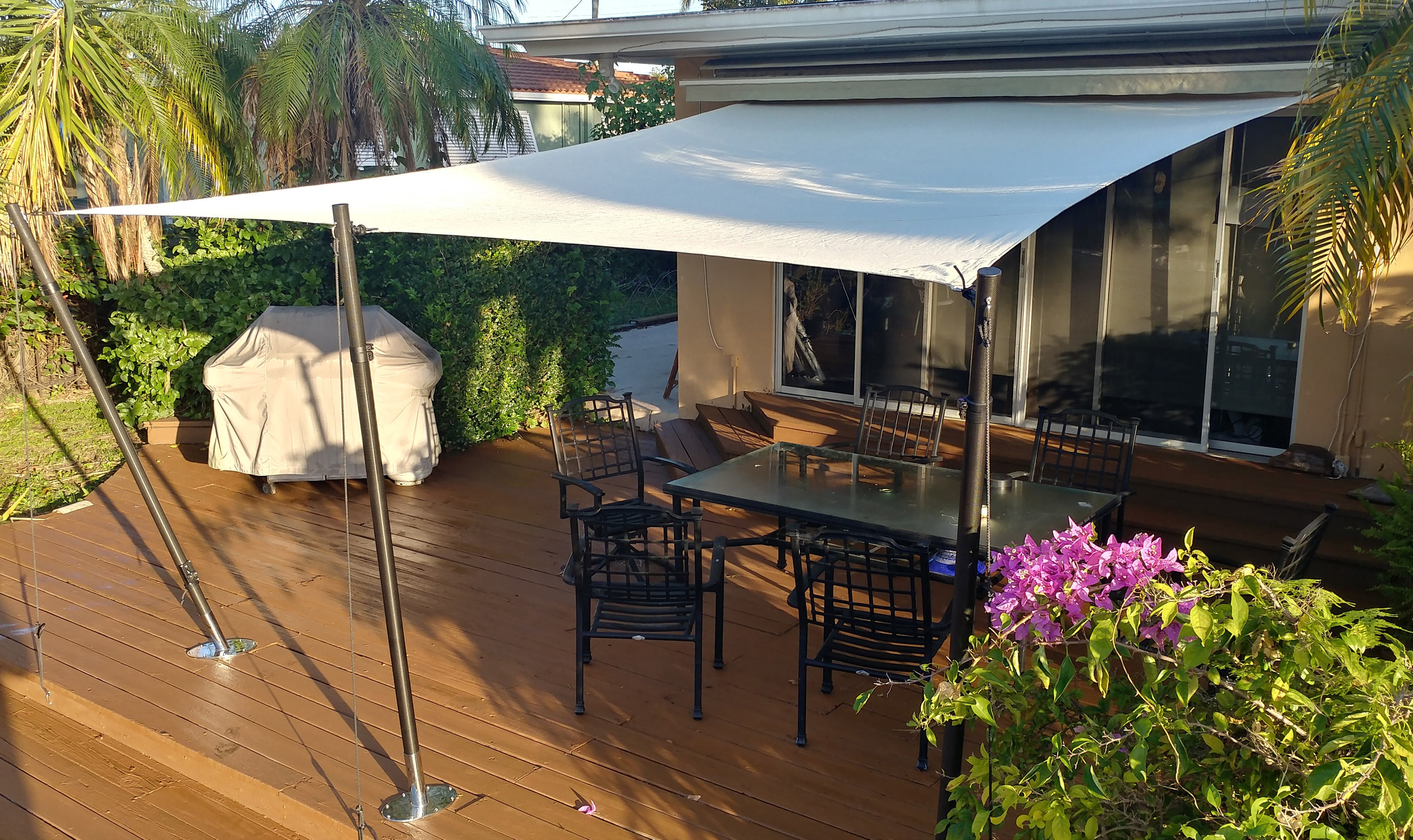 Mounting Base for Sail Shade, Sun Shade, Patio, Deck Shade Poles