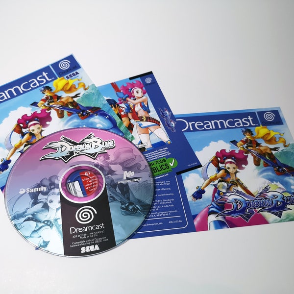 Dolphin Blue Game - Atomiswave > Dreamcast Conversion - Custom Artwork - Cover Art, Manual Covers and Disc for Pal Cases - CASE NOT INCLUDED