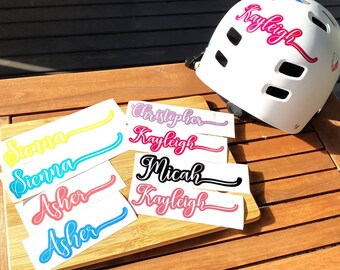 Reflective Custom Name Decal: Bike, Helmet, Gear Sticker