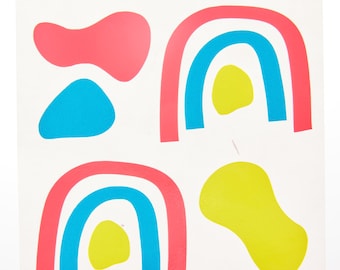 Reflective Irregular Shapes Decal: Bike Frame Stickers