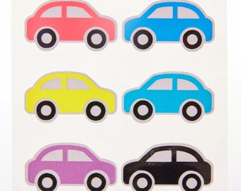 Reflective Car Decal Pack: Bike & Helmet Stickers