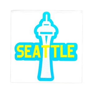 SPACE NEEDLE Reflective Decal, Bike Frame Decal, Reflective Helmet Decal, Custom Bike Decal, Bike Accessories for Women, Bicycle Accessories