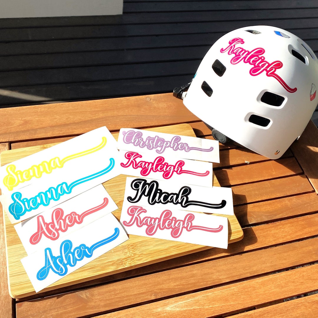 REFLECTIVE CUSTOM BIKE Decal, Bike Frame Decal, Reflective Helmet Decal