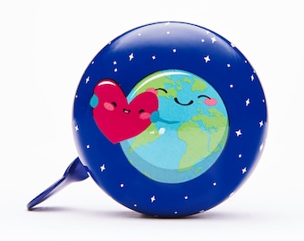 Love Our Planet Bike Bell, Earth Bicycle Accessories