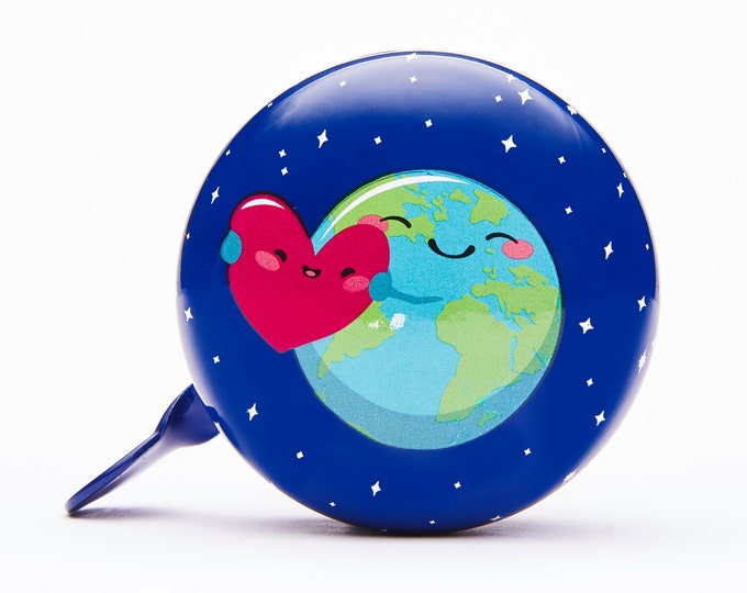 Love Our Planet Bike Bell, Earth Bicycle Accessories