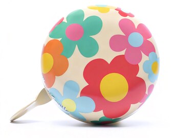 Flower Bike Bell, Loud Ring, Steel Construction, Bicycle Accessory