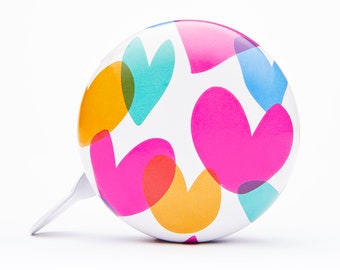 Sweetheart Bike Bell: Colorful Hearts Bicycle Accessory