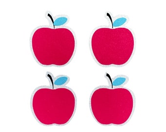 Reflective Apple Decal: Bike Helmet Sticker, Waterproof Vinyl