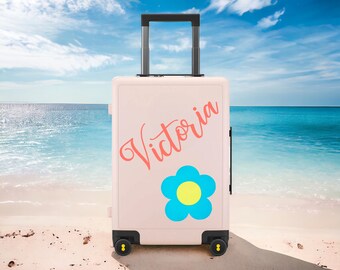 Personalized Luggage Decal, Custom Name Sticker for Suitcase, Kids Travel Luggage Customized