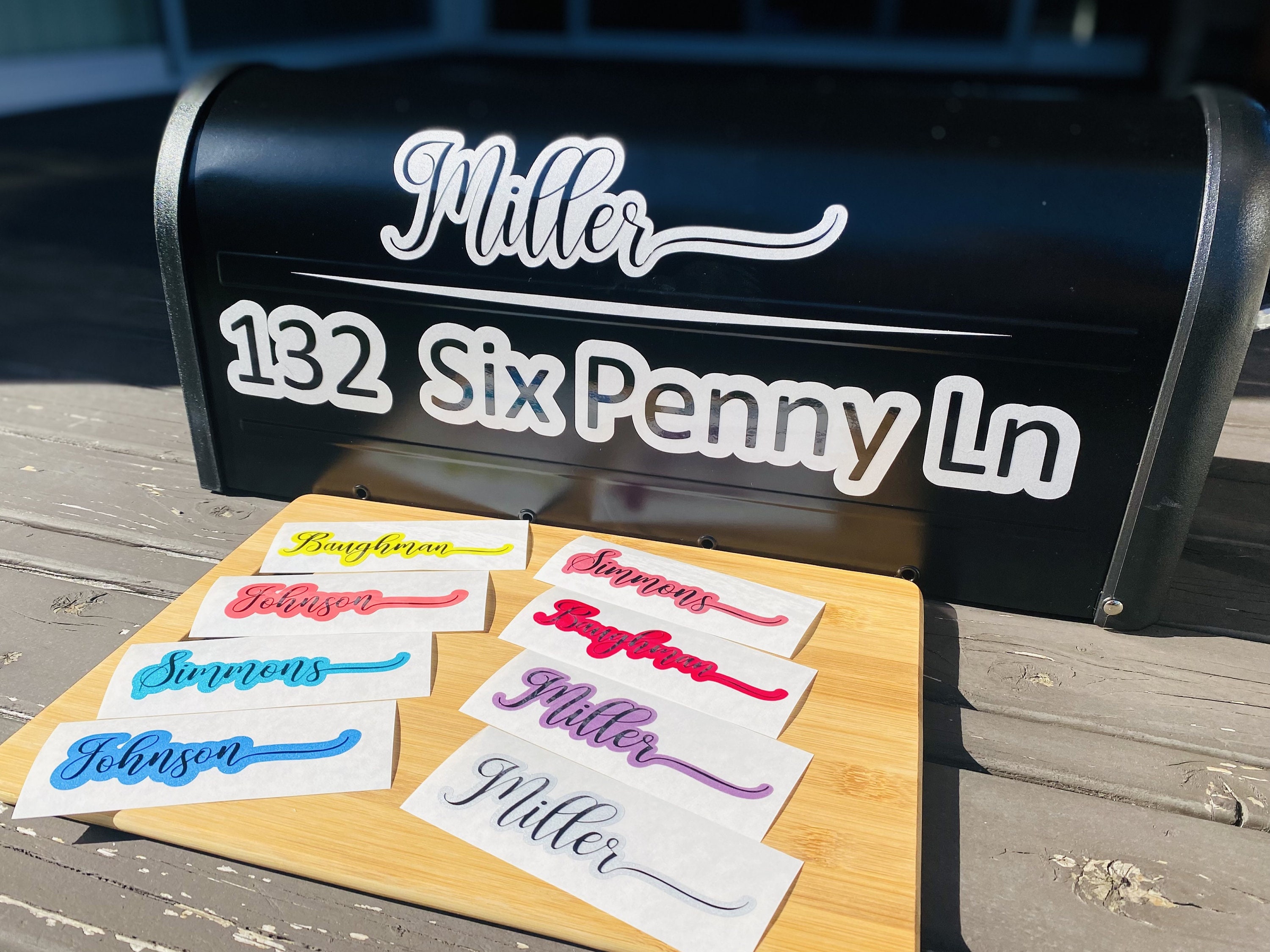 REFLECTIVE MAILBOX NUMBERS Mailbox Decal Custom Vinyl Etsy