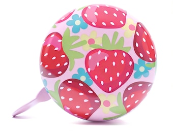 Strawberry Bike Bell, Bicycle Accessory, Cycling Gift