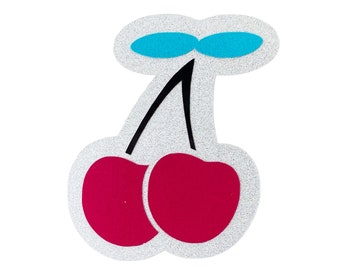 Reflective Cherry Decal: Bike, Helmet, Car Sticker