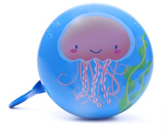 Jellyfish Bike Bell, Bicycle Accessory, Kids Cycling Gift