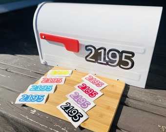 Adesivo riflettente con numeri per cassetta postale, cartello personalizzato per indirizzo esterno
