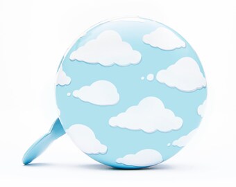 Blue Sky Cloud Bike Bell, Cycling Gift, Bicycle Accessories