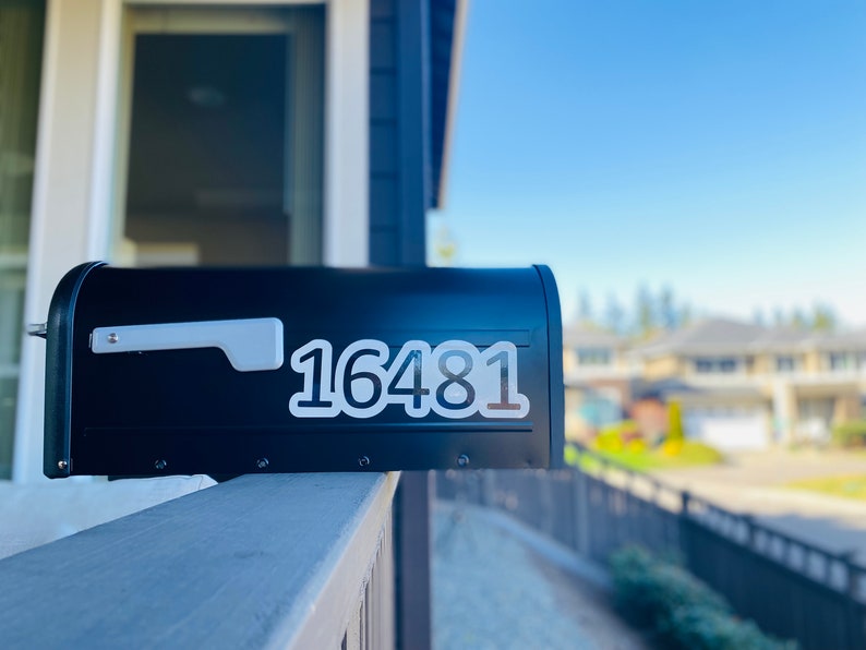 REFLECTIVE MAILBOX NUMBERS, Mailbox Decal, Custom Vinyl Lettering