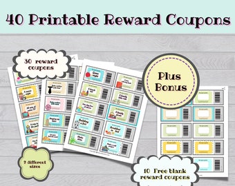 Kids Reward Coupons | Printable Love Coupons | Coupons for Kids | Reward system | Positive Behavior Reward Set | Blank coupon template